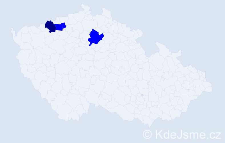 Příjmení: 'Szanyo', počet výskytů 5 v celé ČR