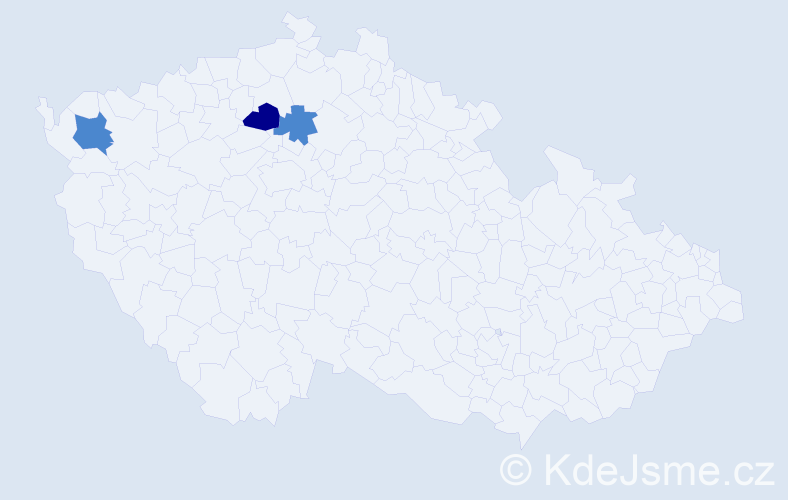Příjmení: 'Prillová', počet výskytů 5 v celé ČR
