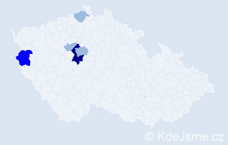 Příjmení: 'Erd', počet výskytů 10 v celé ČR