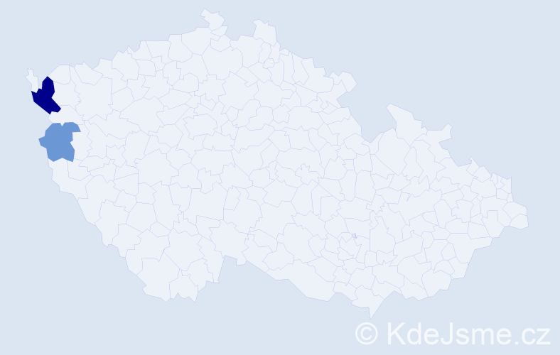 Příjmení: 'Rejdovjan', počet výskytů 5 v celé ČR