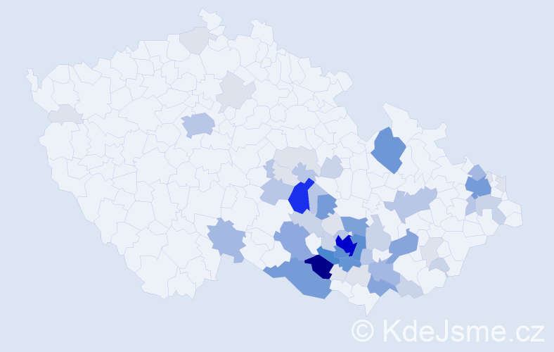 Příjmení: 'Maša', počet výskytů 219 v celé ČR