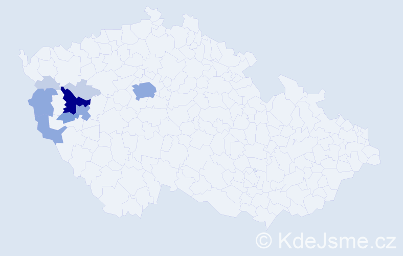 Příjmení: 'Grlák', počet výskytů 24 v celé ČR
