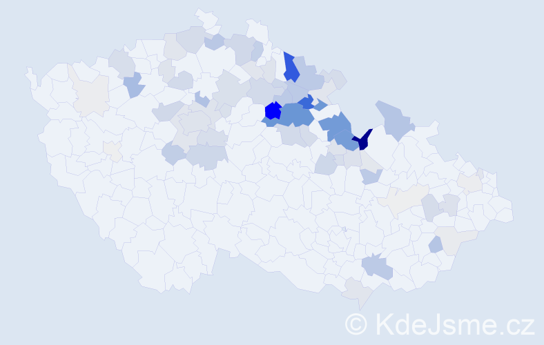 Příjmení: 'Khol', počet výskytů 265 v celé ČR