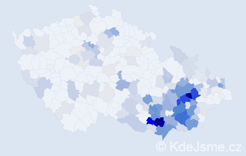Příjmení: 'Krejčiřík', počet výskytů 685 v celé ČR