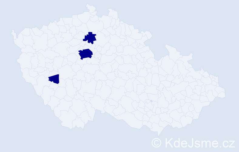 Příjmení: 'Diesel', počet výskytů 3 v celé ČR