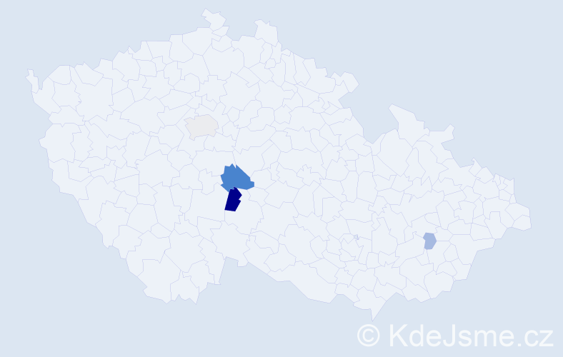 Příjmení: 'Klimpelle', počet výskytů 11 v celé ČR