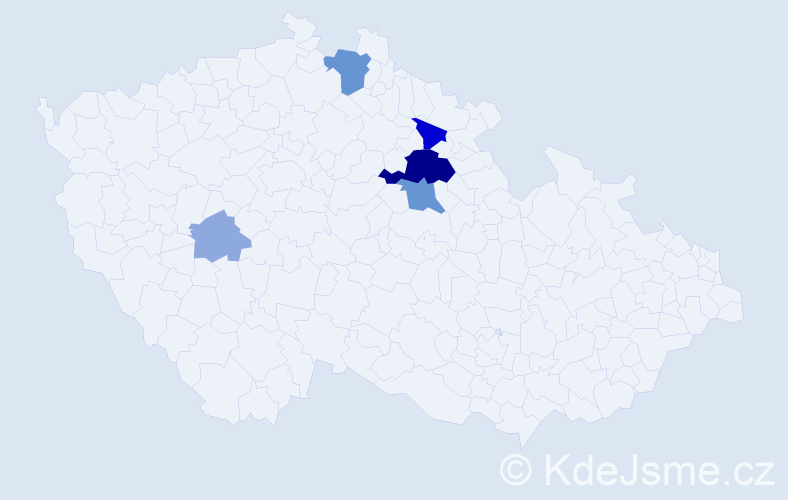 Příjmení: 'Haňáček', počet výskytů 22 v celé ČR