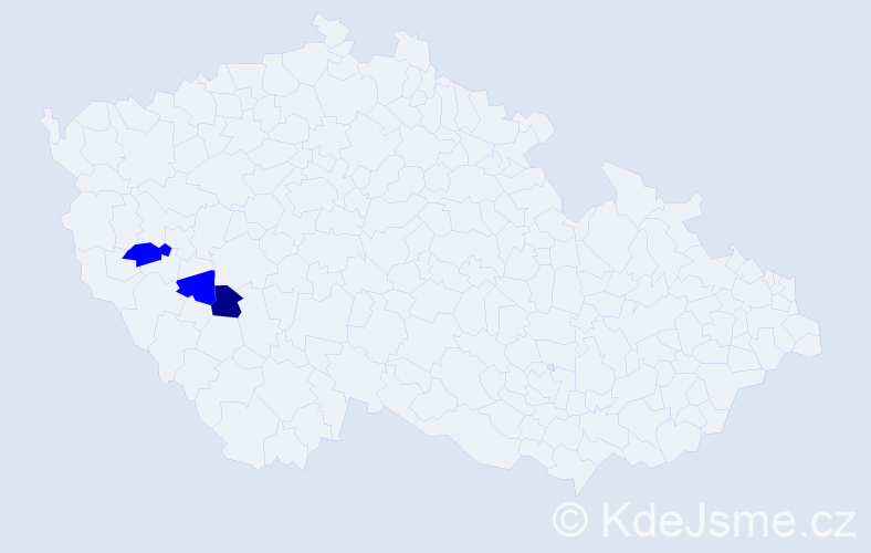 Příjmení: 'Čusová', počet výskytů 4 v celé ČR