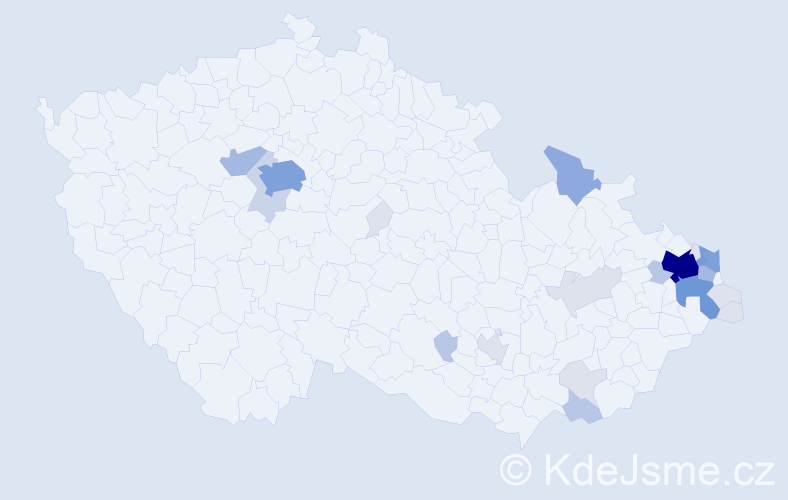 Příjmení: 'Boturová', počet výskytů 88 v celé ČR