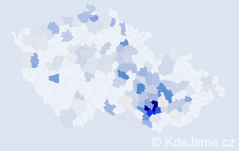 Příjmení: 'Kalvoda', počet výskytů 497 v celé ČR