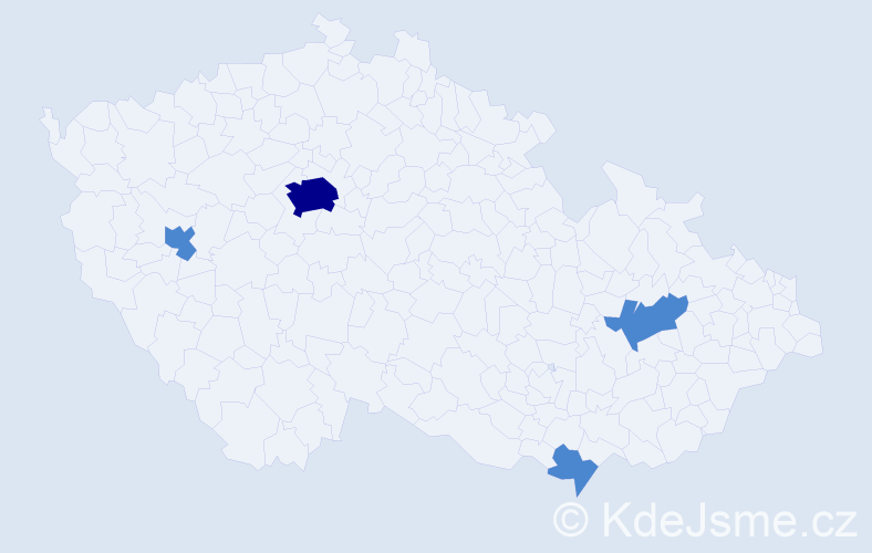 Příjmení: 'Môciková', počet výskytů 6 v celé ČR