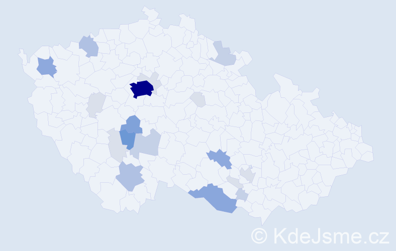 Příjmení: 'Ryant', počet výskytů 68 v celé ČR