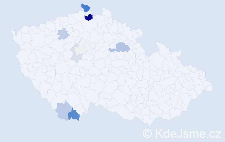 Příjmení: 'Kriesche', počet výskytů 19 v celé ČR