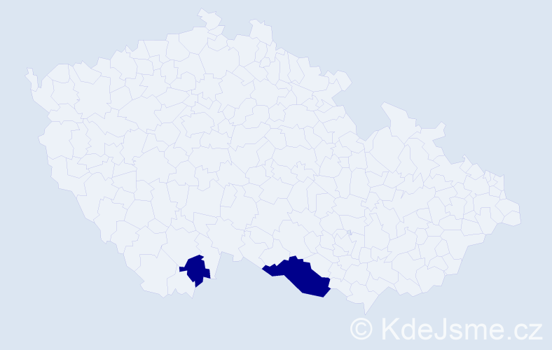 Příjmení: 'Tröstl', počet výskytů 2 v celé ČR