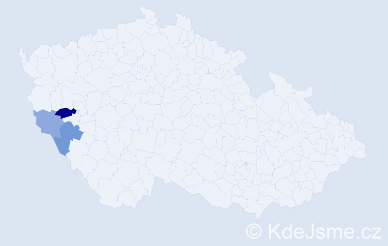 Příjmení: 'Leider', počet výskytů 10 v celé ČR