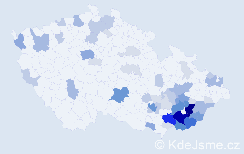 Příjmení: 'Mikulčík', počet výskytů 194 v celé ČR