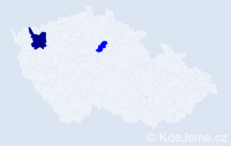 Příjmení: 'Sakmáry', počet výskytů 3 v celé ČR