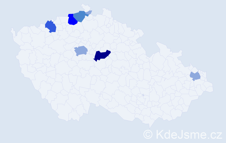Příjmení: 'Gallert', počet výskytů 17 v celé ČR