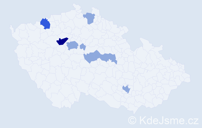 Příjmení: 'Sulanská', počet výskytů 15 v celé ČR