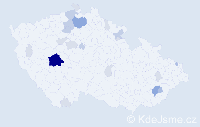 Příjmení: 'Buch', počet výskytů 55 v celé ČR