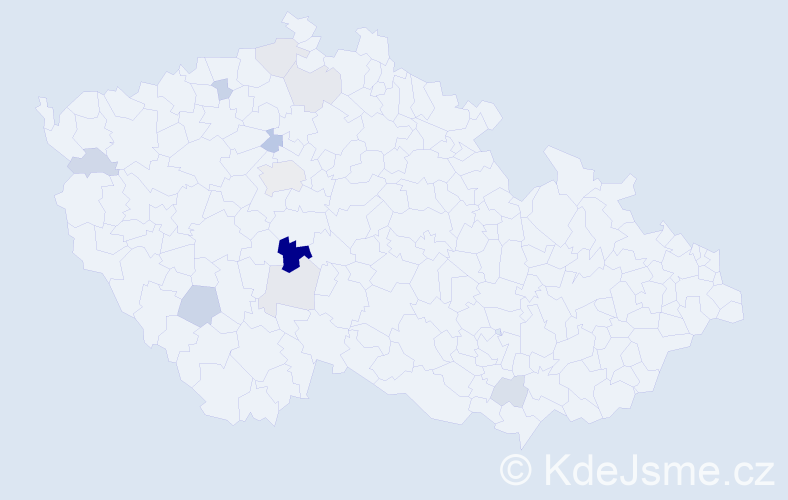 Příjmení: 'Kunštová', počet výskytů 21 v celé ČR