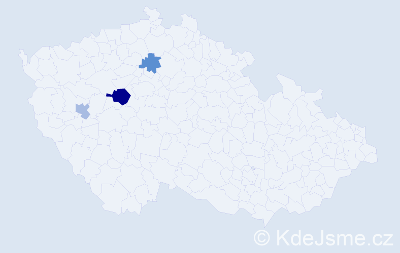 Příjmení: 'Kaflyk', počet výskytů 5 v celé ČR