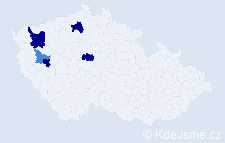 Příjmení: 'Foudová', počet výskytů 13 v celé ČR