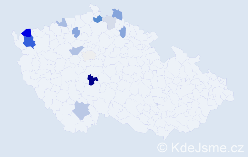 Příjmení: 'Runge', počet výskytů 23 v celé ČR