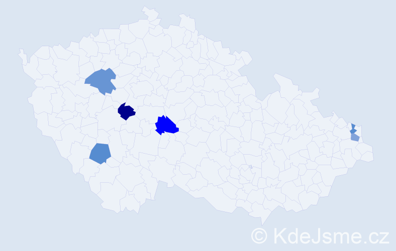 Příjmení: 'Giertliová', počet výskytů 6 v celé ČR