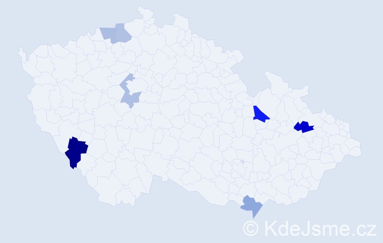 Příjmení: 'Haschke', počet výskytů 9 v celé ČR