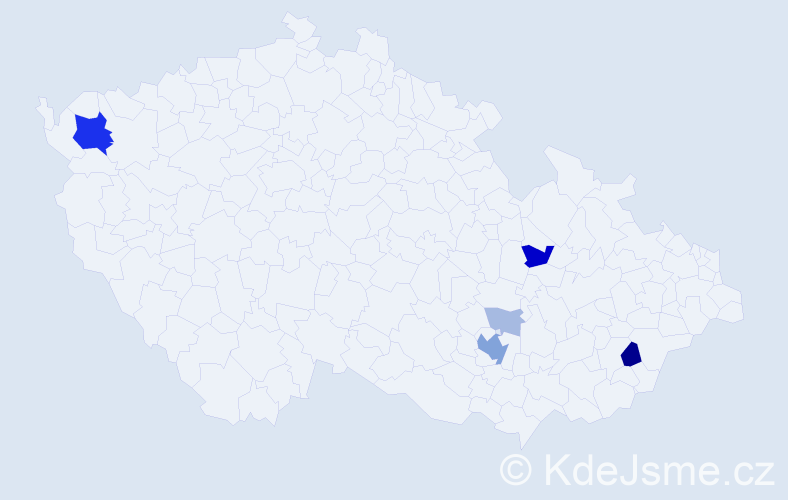 Příjmení: 'Zigal', počet výskytů 18 v celé ČR