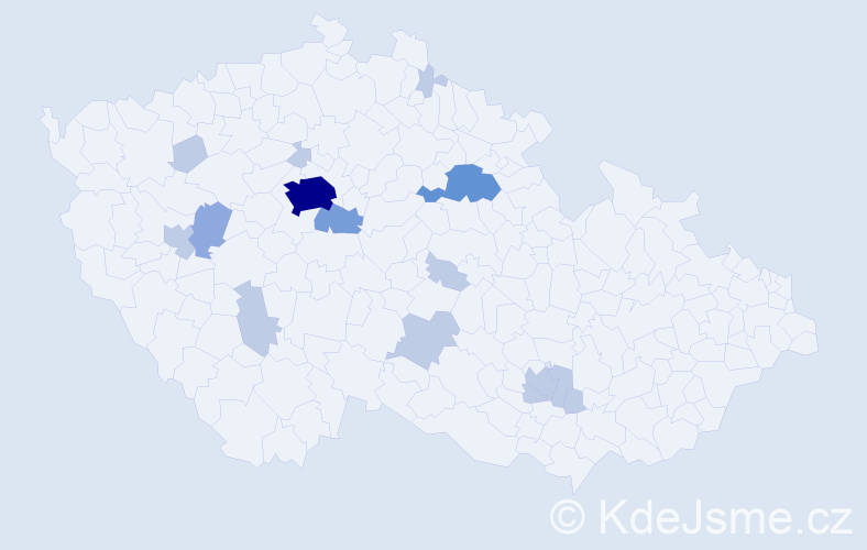 Příjmení: 'Cretu', počet výskytů 29 v celé ČR