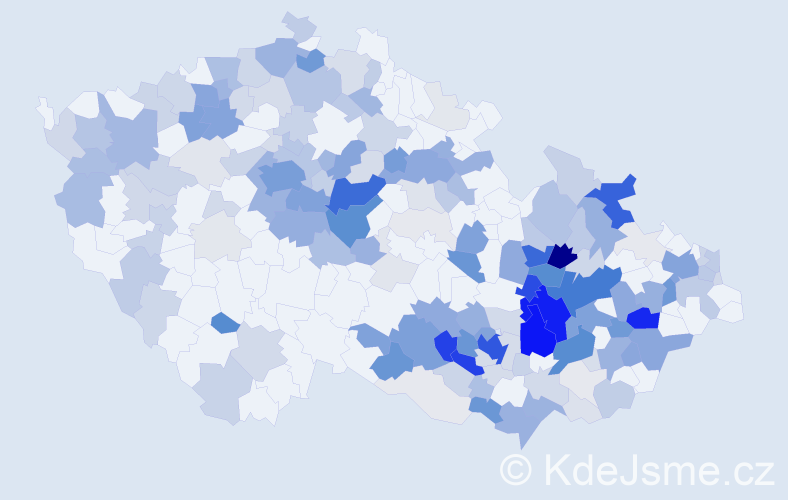 Příjmení: 'Zahradníčková', počet výskytů 786 v celé ČR