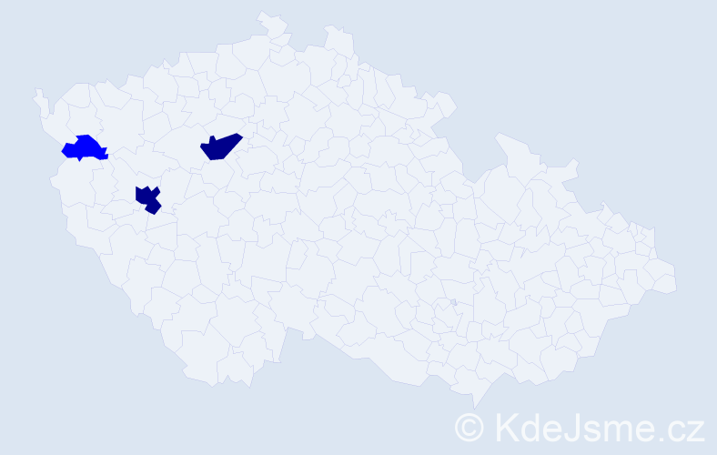Příjmení: 'Kidala', počet výskytů 5 v celé ČR