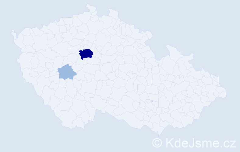 Příjmení: 'Miss', počet výskytů 5 v celé ČR