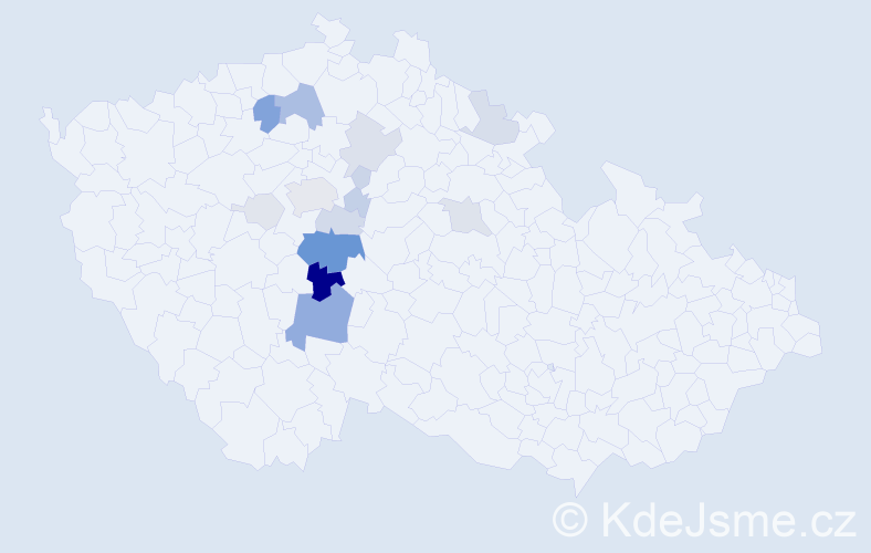 Příjmení: 'Čichovský', počet výskytů 55 v celé ČR