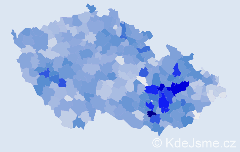 Příjmení: 'Sedláček', počet výskytů 8936 v celé ČR