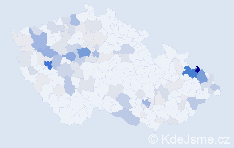 Příjmení: 'Hahnová', počet výskytů 353 v celé ČR