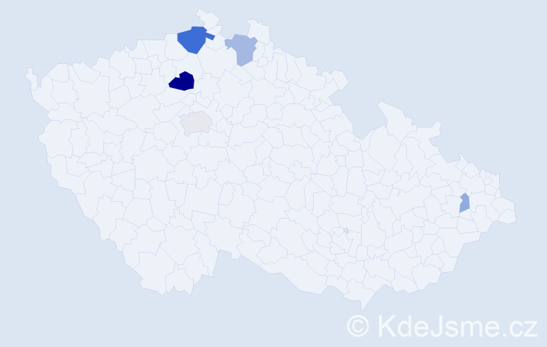 Příjmení: 'Laczová', počet výskytů 14 v celé ČR