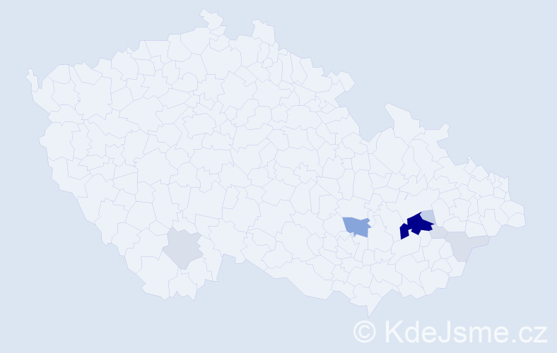Příjmení: 'Stiskálek', počet výskytů 32 v celé ČR