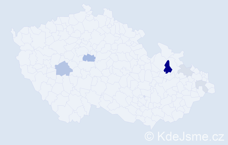 Příjmení: 'Krištiaková', počet výskytů 10 v celé ČR