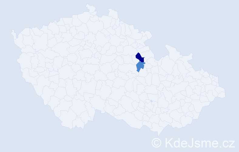 Příjmení: 'Kotrasová', počet výskytů 4 v celé ČR