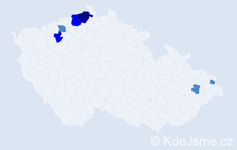 Příjmení: 'Budvesel', počet výskytů 10 v celé ČR
