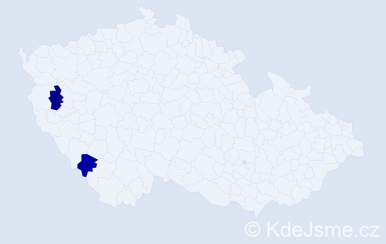 Příjmení: 'Líni', počet výskytů 2 v celé ČR