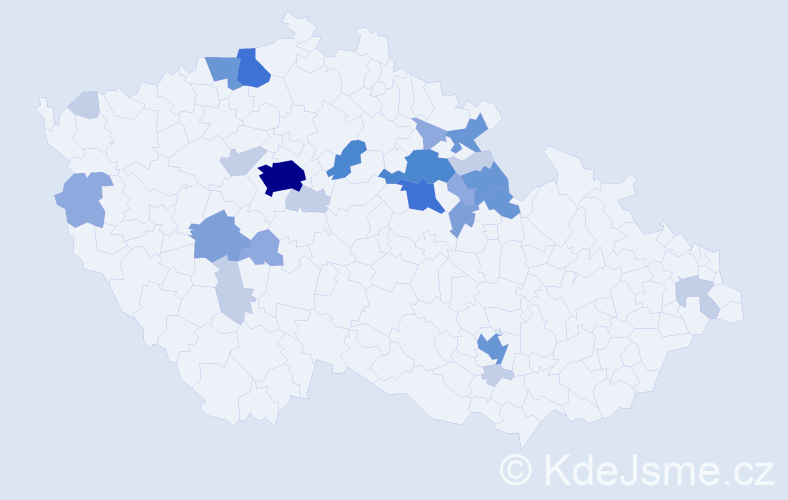 Příjmení: 'Makalouš', počet výskytů 74 v celé ČR