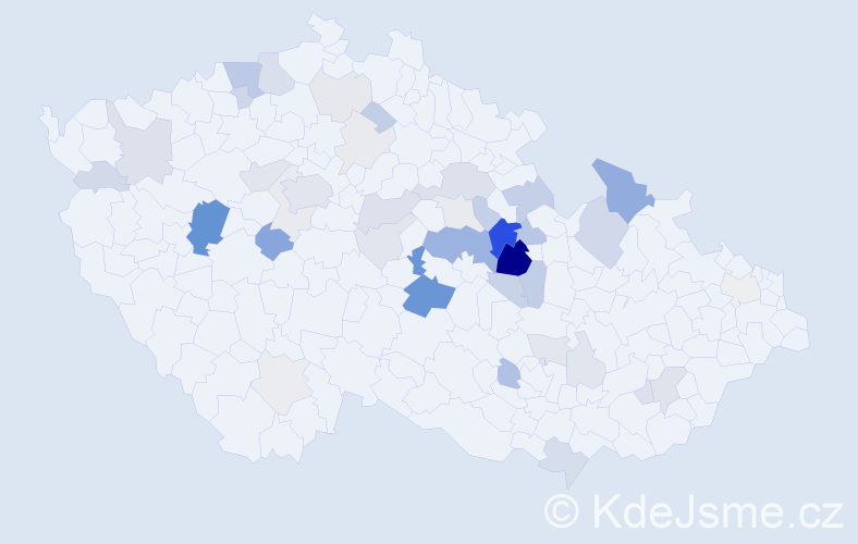Příjmení: 'Háněl', počet výskytů 132 v celé ČR