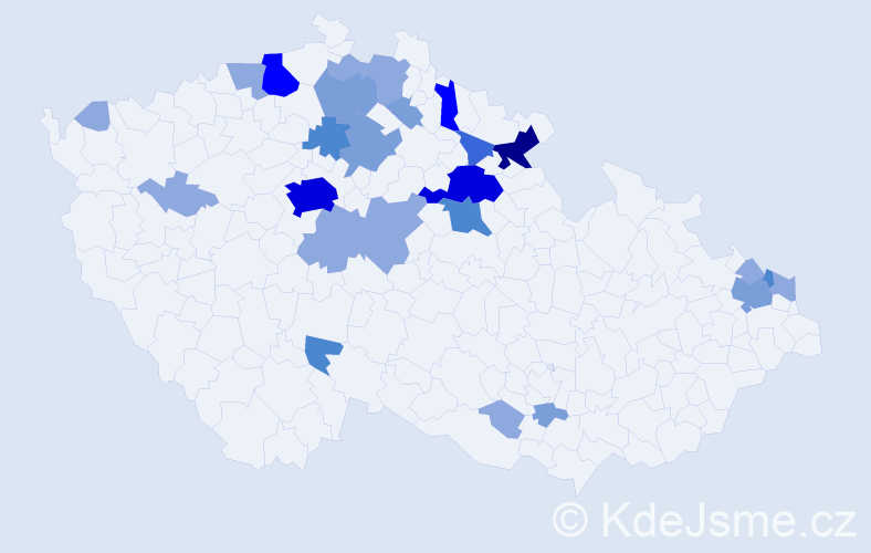 Příjmení: 'Višňáková', počet výskytů 68 v celé ČR