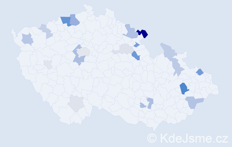 Příjmení: 'Bartschová', počet výskytů 47 v celé ČR