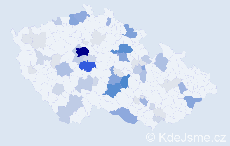 Příjmení: 'Lánová', počet výskytů 217 v celé ČR