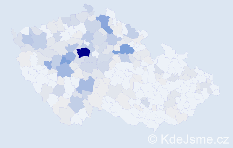 Příjmení: 'Lhotáková', počet výskytů 670 v celé ČR